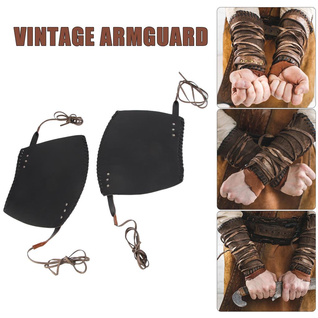 Gauntlet Wristband Medieval Vambrace Artificial Leather Arm Cuff Armor Bandage Punk Arm Guard