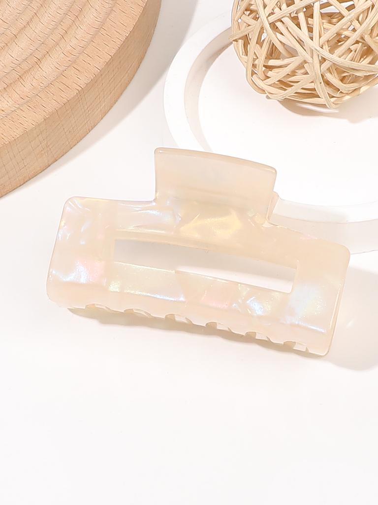 1 Pcs Big Mixed Colors Rectangle Shape Hair Claw Clips ,Fashion Strong Hold Jaw Clips for Women Girls Thin Thick Curly Hair.