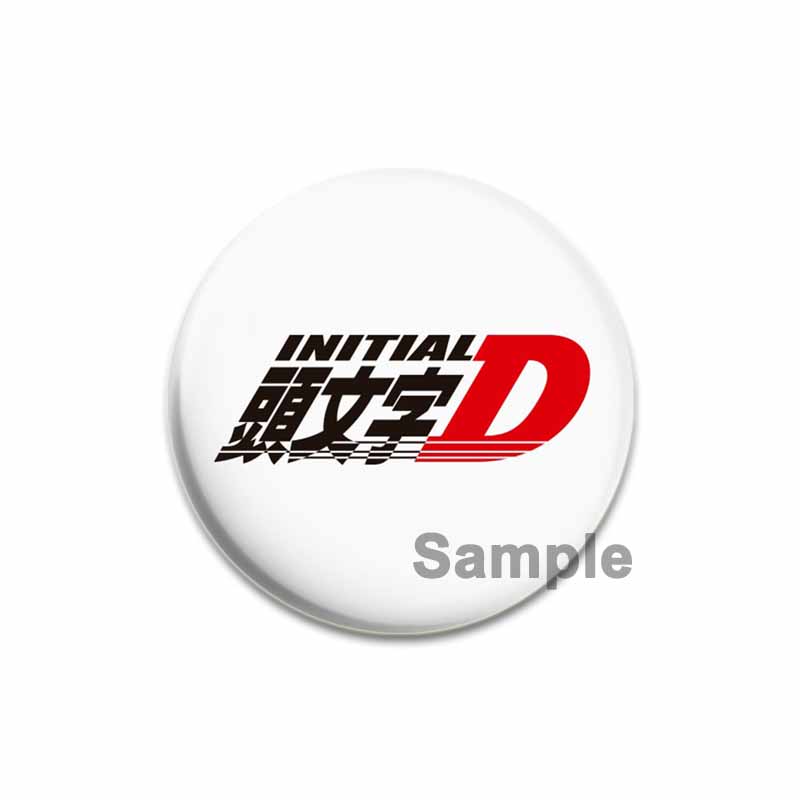 32/44/58MM Initial D Anime Enamel Pins for Clothes Bag Decor Round Cartoon Brooches On Backpack Racing Badge Jewelry Gift Accessory