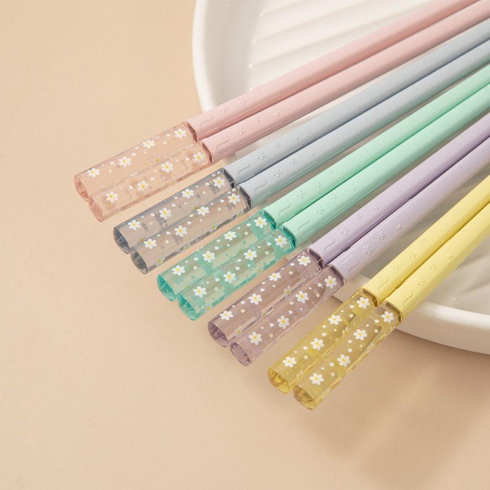 5 pairs Multicolor Sushi Sticks Fiberglass Japanese Chopsticks Amber Sakura Chopsticks Ramen