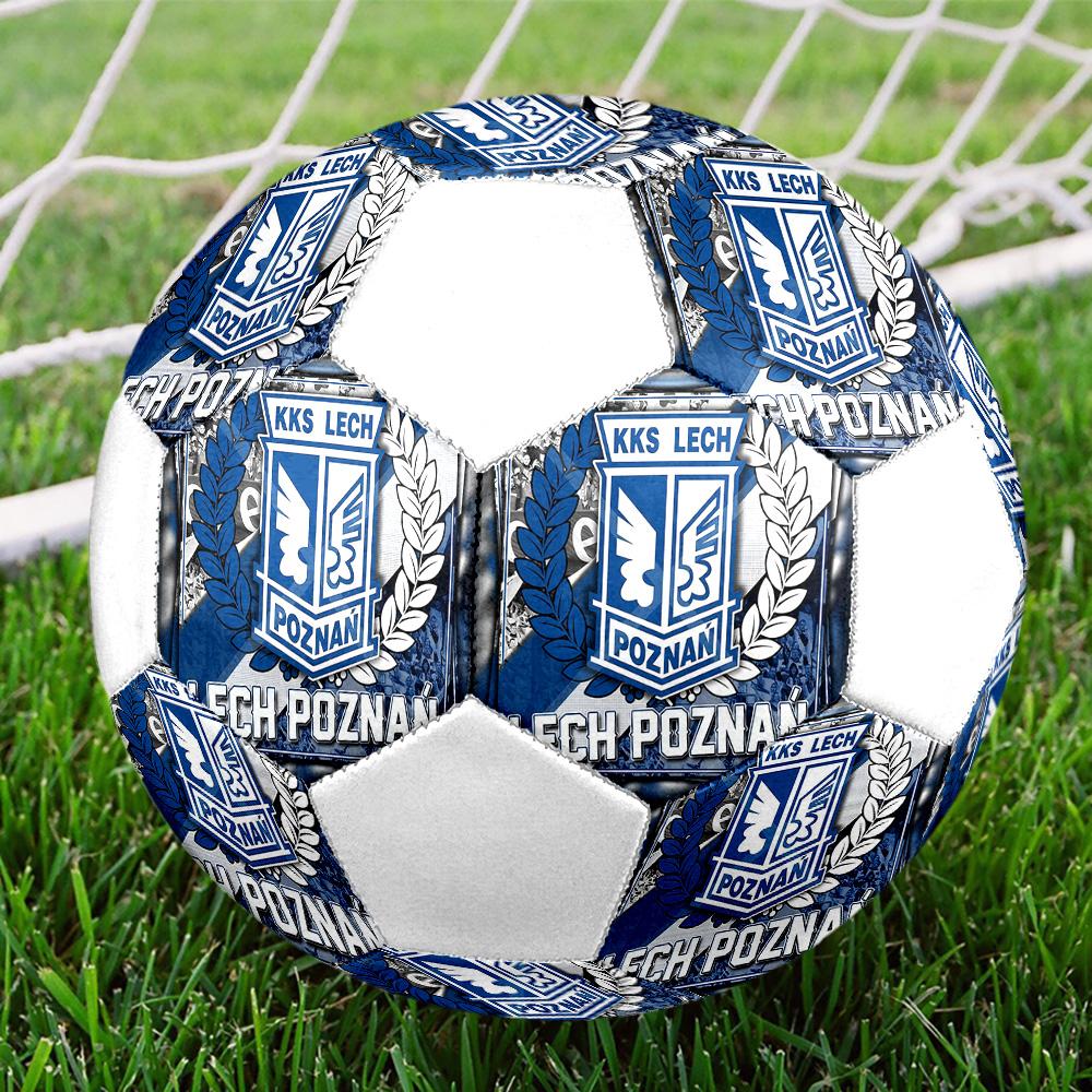 1PC KKS Lech Poznan logo size 5 soccer ball PrahaIndoor Soccer Ball Colorful All Ages Machine Stitched PVC Competition Ready Durable High-Bounce