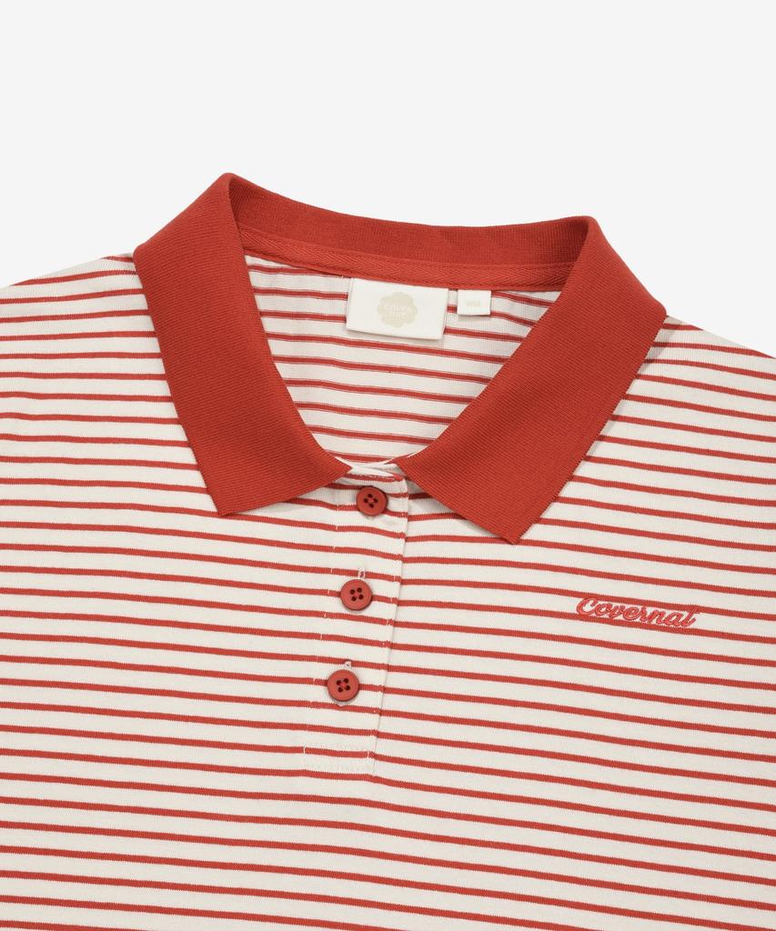 COVERNAT WOMAN Slim Striped T-Shirt Red