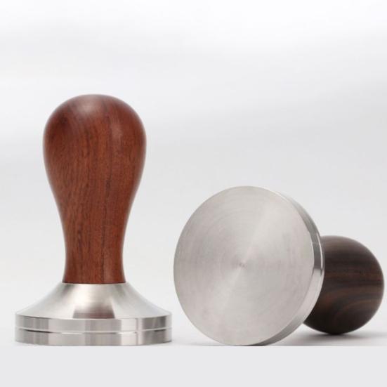Кофейный тампер, съемная конструкция, плоское основание, нержавеющая сталь, 51/53/58 мм, деревянный молоток для эспрессо, инструмент бариста