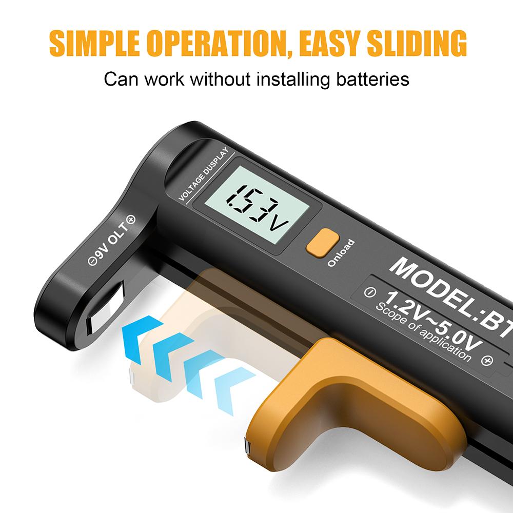 Handheld Battery Tester 9V 1.5V Battery Load Analyzer Universal  Digital Battery Tester Voltage Checker for AAA AA Cell Battery