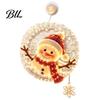 Festive Window Decoration Christmas Suction Cup Light, Santa Claus Xmas Tree Decorative Lamp Snowman Glass Ornament, Holiday Party Acrylic Hanging