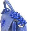 VERSACE medusa logo 2WAY Chain Shoulder Bag Hand Bag Leather blue