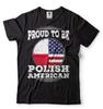 Горжусь быть польским американцем Футболка Польша Патриотическая футболка Футболка с национальным флагом Польши Унисекс Футболка