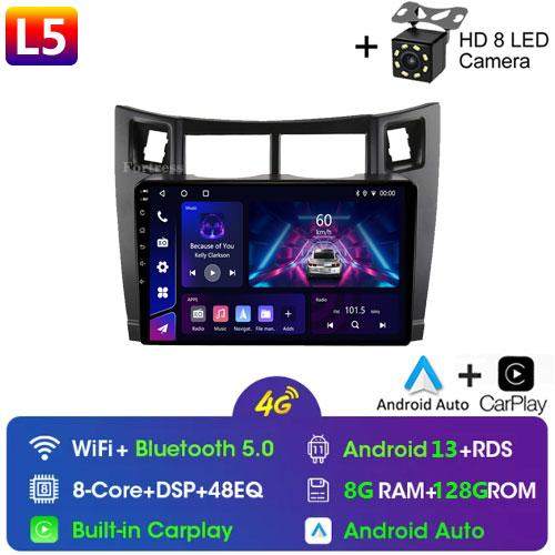 4G+64G автомобильный мультимедийный проигрыватель для Toyota Yaris 2007 Radio Fascia Car Radio 2005 - 2012 Android GPS навигатор 2 Din carplay стерео
