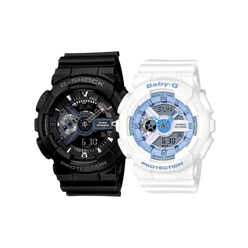 Casio watch series-GABA Black Warrior couple watch waterproof movement quartz movement plastic strap Japanese and Korean watch GA-110-1BDRBA-110BE-7A