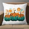 1 Pieces Floral Pumpkins Printed White Decorative Throw Pillows Polyester pillowcase, sofa  cushion cov Headboard Pillow