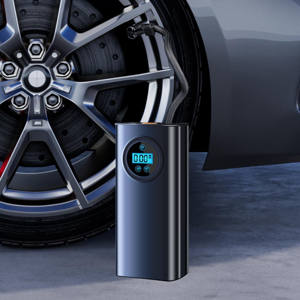 Автомобильный насос для накачивания шин Мотоциклетный насос для накачивания шин Воздушный компрессор ЖК-дисплей Электрический автомобильный насос для накачивания шин с цифровым манометром