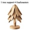 Деревянная подставка для горячих блюд, складная, в форме дерева, из черного ореха, подставки-коврики для стола, набор термоизолированных подкладок, подставки-костеры, защита от ожогов, термостойкость