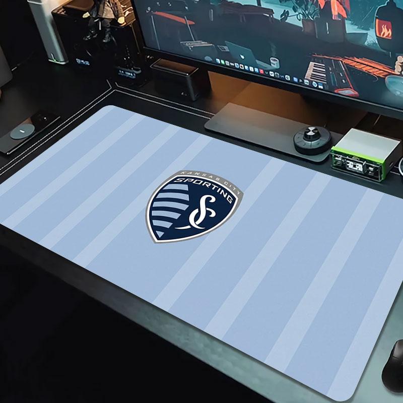 Sporting Kansas City Коврик для мыши большого размера Большая игровая подставка для стола Нескользящий Коврик для ноутбука Планшета Большой коврик для мыши XXL Игровой коврик для мини-ПК С заблокированным краем