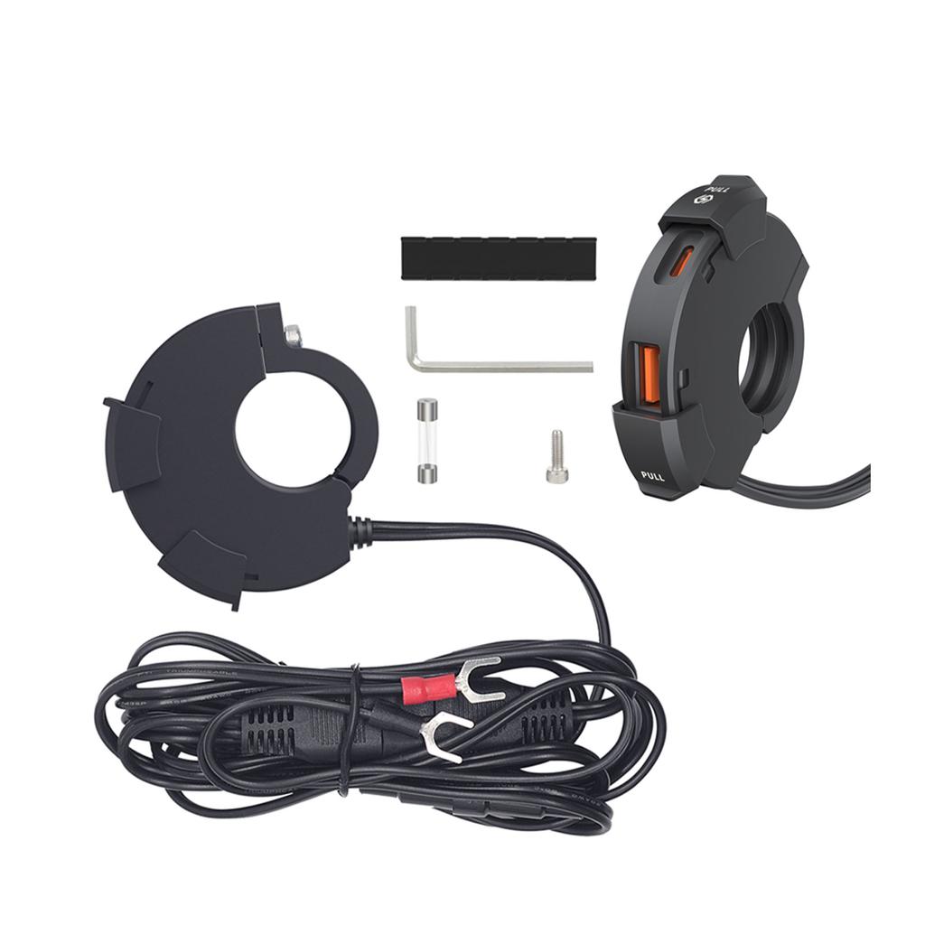 DC12V-24V мотоциклетное USB быстрое зарядное устройство водонепроницаемый разъем типа C сотовый телефон порт розетка питания мобильные зарядные устройства вилка для мотоцикла