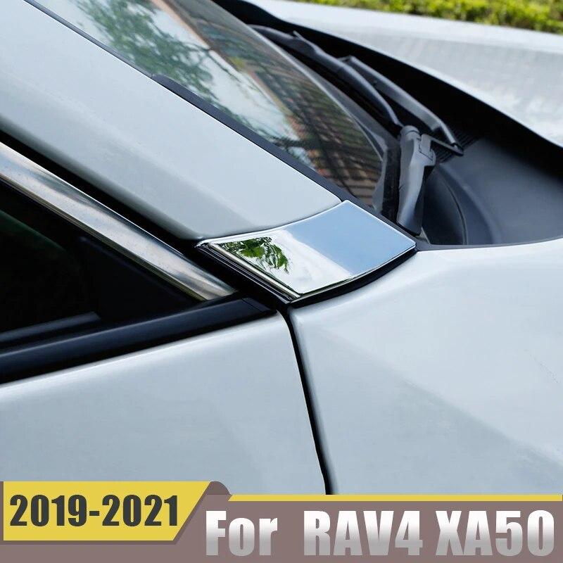 Автомобиль снаружи крышка колонки отделка рамки наклейка внешние аксессуары для Toyota RAV4 XA50 2022 ABS Chrome