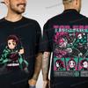 Japanese Anime Kimetsu No Yaiba T-shirt Tanjiro Kamado Graphic Men's Clothing Vintage Hip Hop Short Sleeve Unisex Tees Gifts
