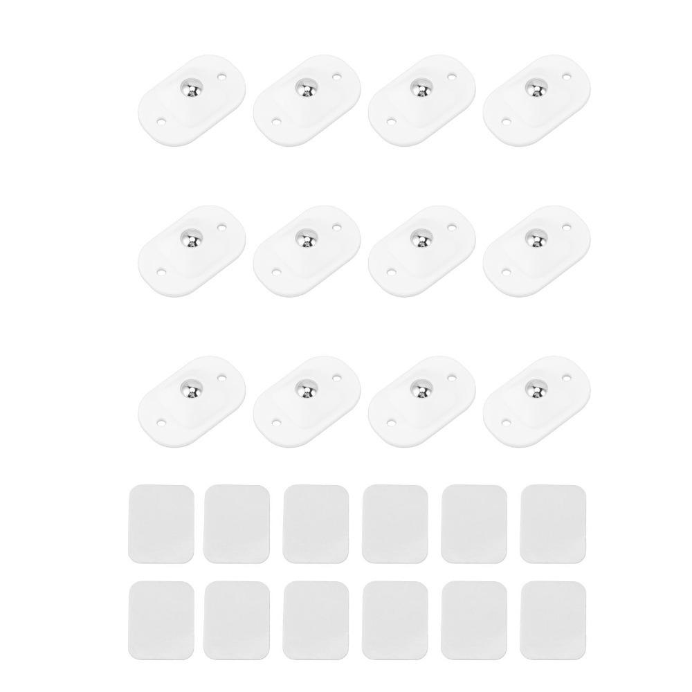 12pcs Smooth Rotation Self Adhesive Caster Wheels Black Slider Rollers Mini Swivel Wheels Air Fryer