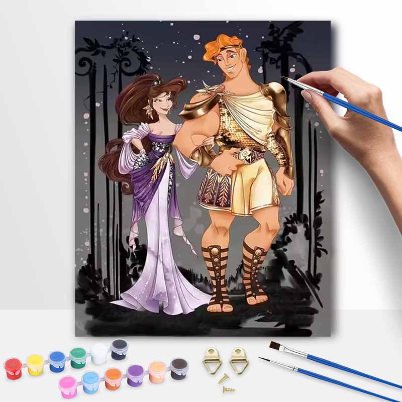 Disney Hercules Megara Paint By Number Kit Number Drawing Canvas DIY Picture Home Decor Painting Wall Art Oil Painting Room Decor