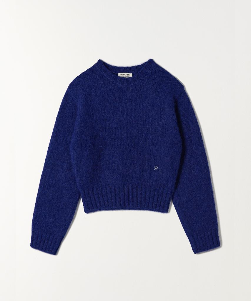 TTUDEMENT Alpaca Round Pullover Blue