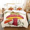 Новый комплект постельного белья Cottagecore Frog Mushroom Single Twin Full Queen King Size Bed Set Adult Kids Bedroom Duvetcover Sets Anime