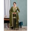 WOMEN ETHNIC CHINNON SILK SHARARA SALWAR KAMEEZ SET INDIAN PAKISTANI PARTY WEAR VFP-1883a
