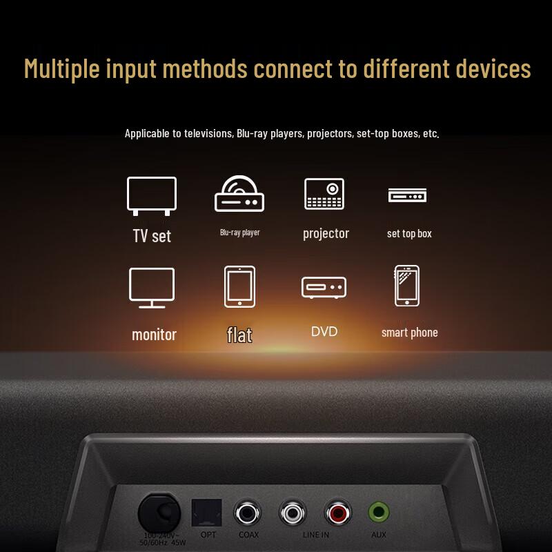 EDIFIER B2SW 2.1 Channel TV Soundbar with Bluetooth 5.3