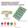 Kids Simulated Farm Fruit Vegetable Plantation Toys Montessori Grow Fruits Vegetables Sorting Math Counting Games Farm Game Gift