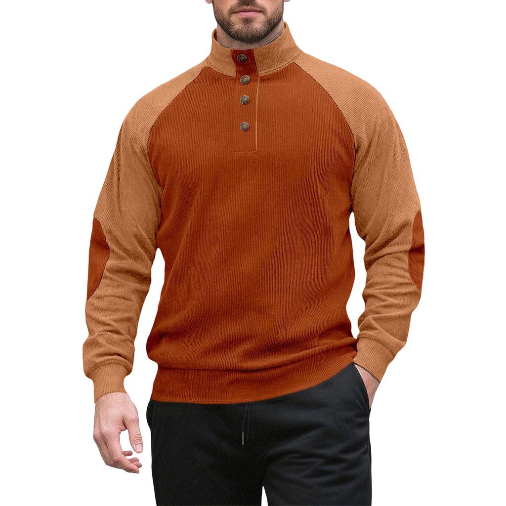 Men'S Outdoor Raglan Sleeve Standing Collar Long Sleeved Sweatshirt