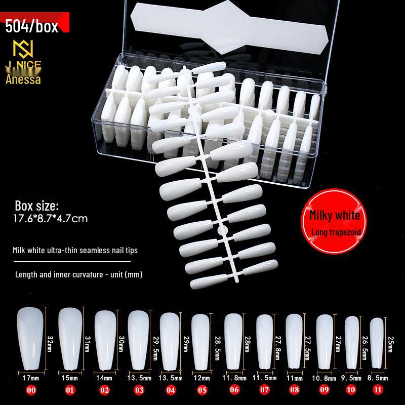 540 Ultra-Thin Transparent Half-Cover False Nail Tips - Seamless, No Carving Required