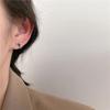 Продажа модных квадратных сережек-конго из серебра 925 пробы с зеленым камнем для женщин, настоящие серебряные гвоздики, серьги с инициалами