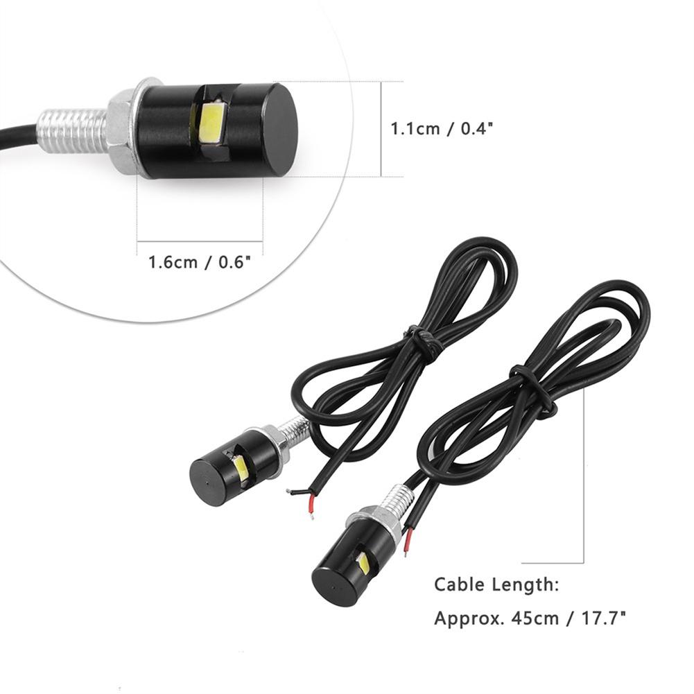 1 Pair 12V LED 5630 SMD Auto Tail Front Screw Bolt Bulbs Lamps Light Source Car Motorcycle Number License Plate Lights