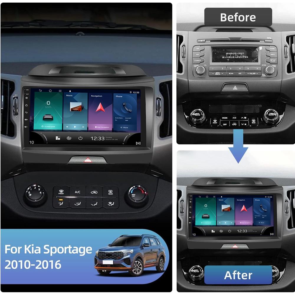 Автомобильное радио Carplay для kia Sportage 2010-2016 Навигация GPS Android Auto Мультимедийный проигрыватель Стереоблок WiFi BT Нет 2din 4G