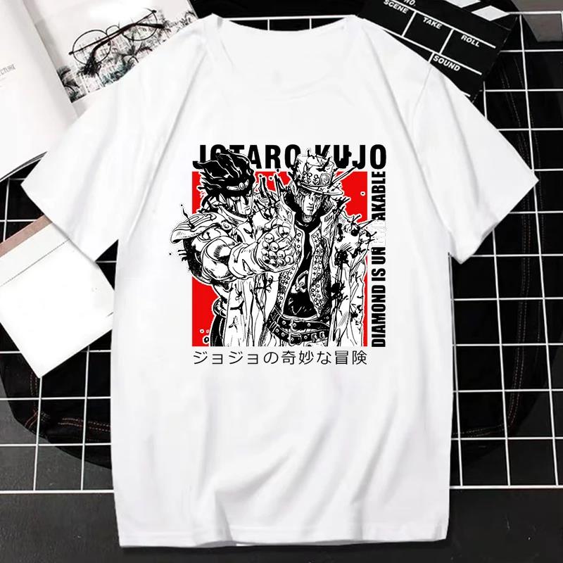 Japanese Anime JOJO Bizarre Adventure Graphic Print T Shirt Unisex Unisex Fashion Streetwear Short Sleeve Plus Size T Shirt Unisex