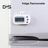 2 шт., цифровой термометр для холодильника, ЖК-дисплей, Макс/Мин, запись по Цельсию, по Фаренгейту, термометр для холодильника с крючком, кухонные рестораны