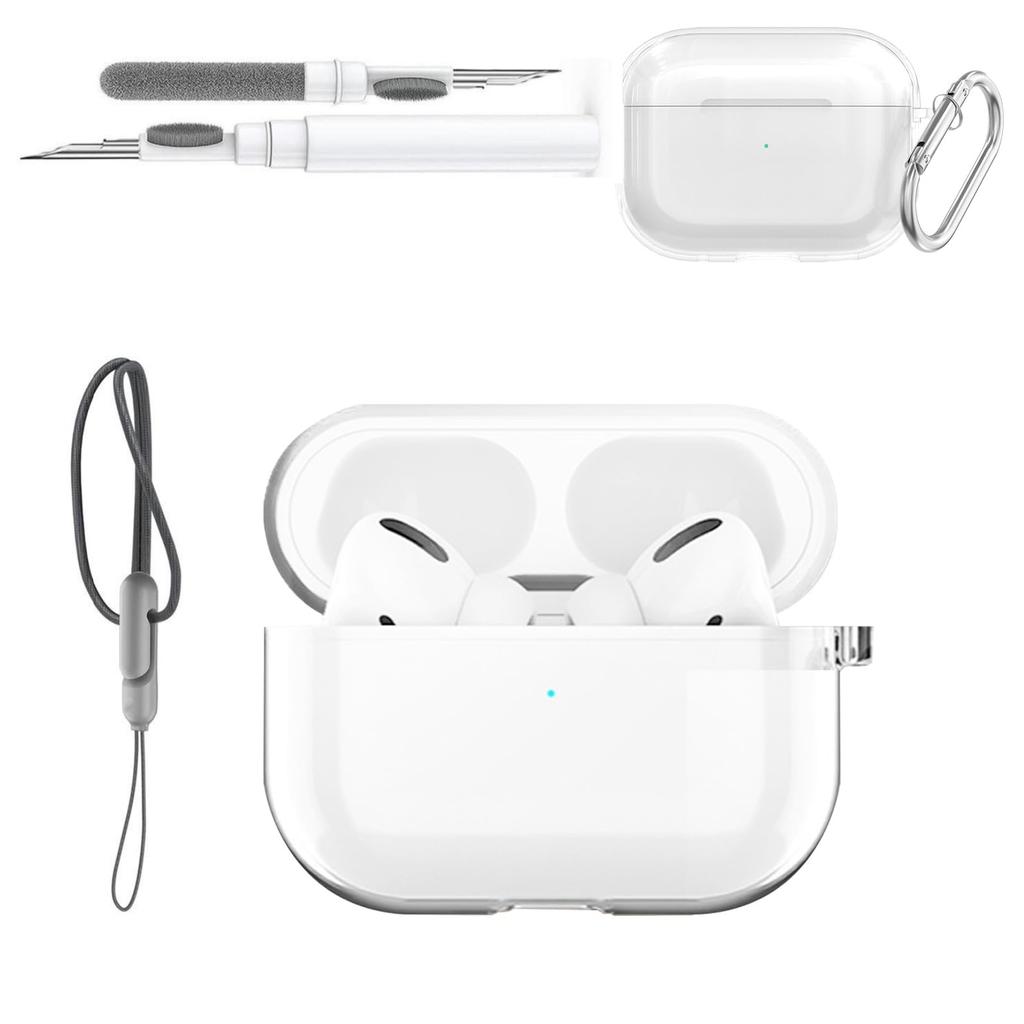 Для Airpods Pro 3 Чехол Крышка Защитный Силиконовый Чехол для Наушников (с карабином + шнурком + чистящим карандашом) Чехол для Airpods Pro 3