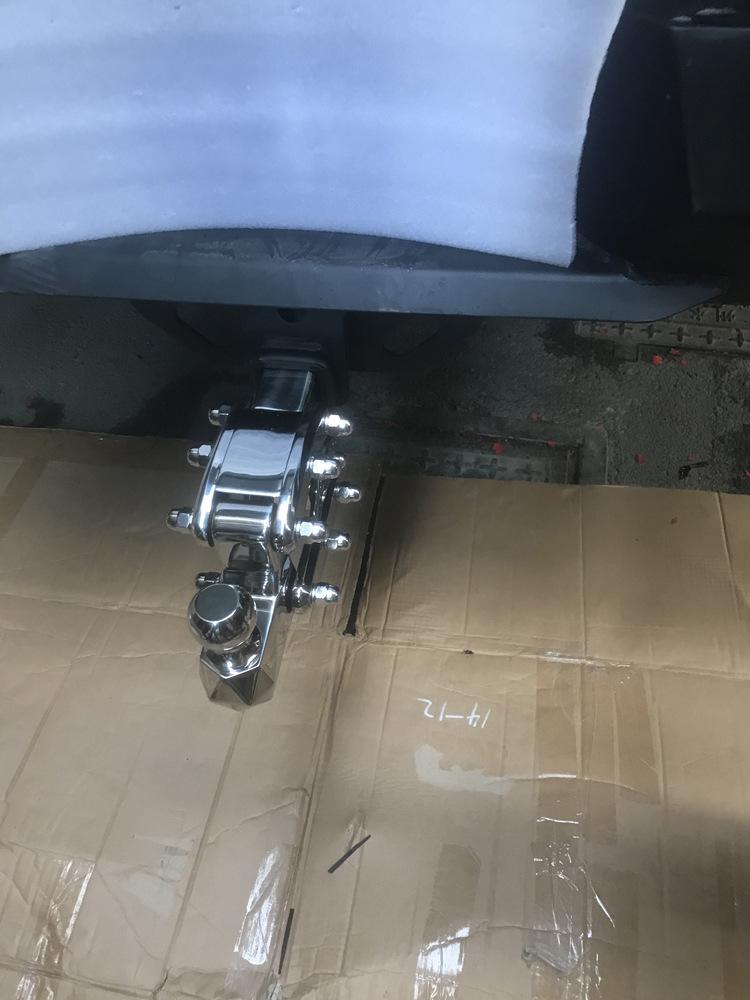 Adjustable Stainless Steel Rear Trailer Hook for Raptor F150, Tundra, Ram Ranger - Anti-Collision Trailer Ball