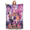 Huntrix KPop Demon Hunters Mira Zoey Rumi Super Soft Blanket Decorative Plush Bedding Throws Flannel Bedspread Sofa Bed Cover
