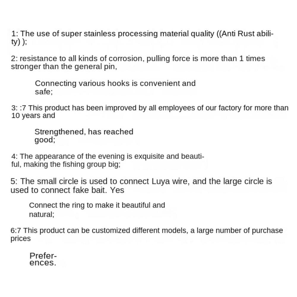 100 шт. рыболовная снасть из нержавеющей стали с подвесной защелкой, овальные разъемные кольца для ловли карпа