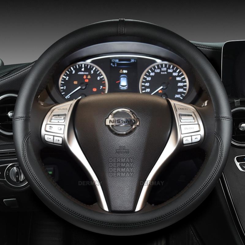 For Nissan Qashqai J10 J11 J12 2006~ Dualis Rogue Sport PU Leather Car Steering Wheel Cover Fast Shipping Auto Accessories