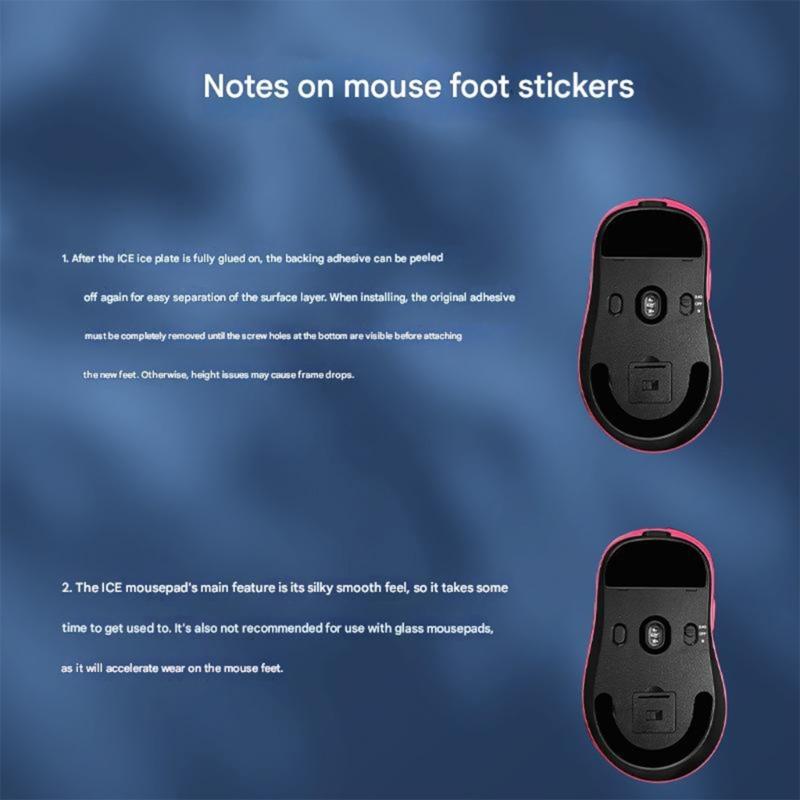 Игровые ножки для мыши ICE Skates PTFE Наклейка на ножку мыши Плавное скольжение Для мыши MCHOSE A7 Ultra RE Коврик для мыши