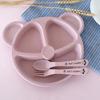 3pcs/set Divided Plate Tableware Set Bear Shape Children's Lunch Box Cute Kids Meal Set  Toddlers