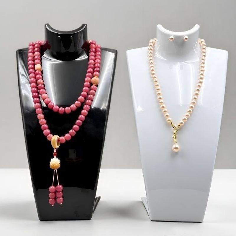 Transparent Acrylic Portrait Model Jewelry Display Stand Necklace Pendant Earring Holder Shelf for Decorative Jewelry Organizer