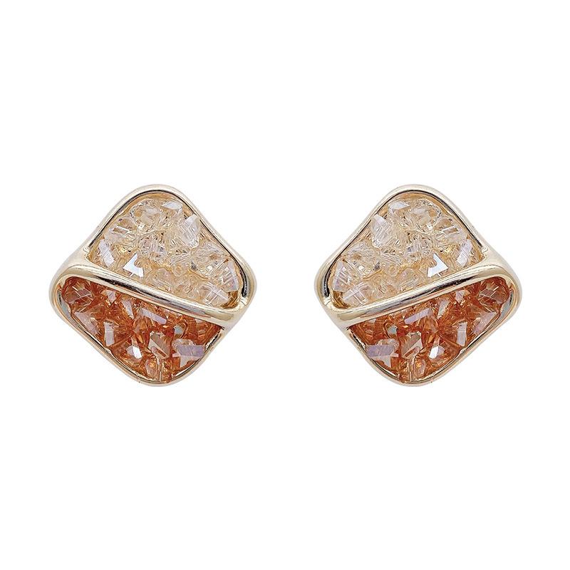 Fashion Shiny Summer Contrasting Crystal Earrings for Women Luxury Simple Versatile Girls Earrings Hot Jewelry 2023