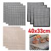 40x33cm Non-stick BBQ Grill Mat Barbecue Mesh Mat Heat Resistant Baking Net Pad for Kitchen Outdoor Baking Garden Grill 1-5pcs