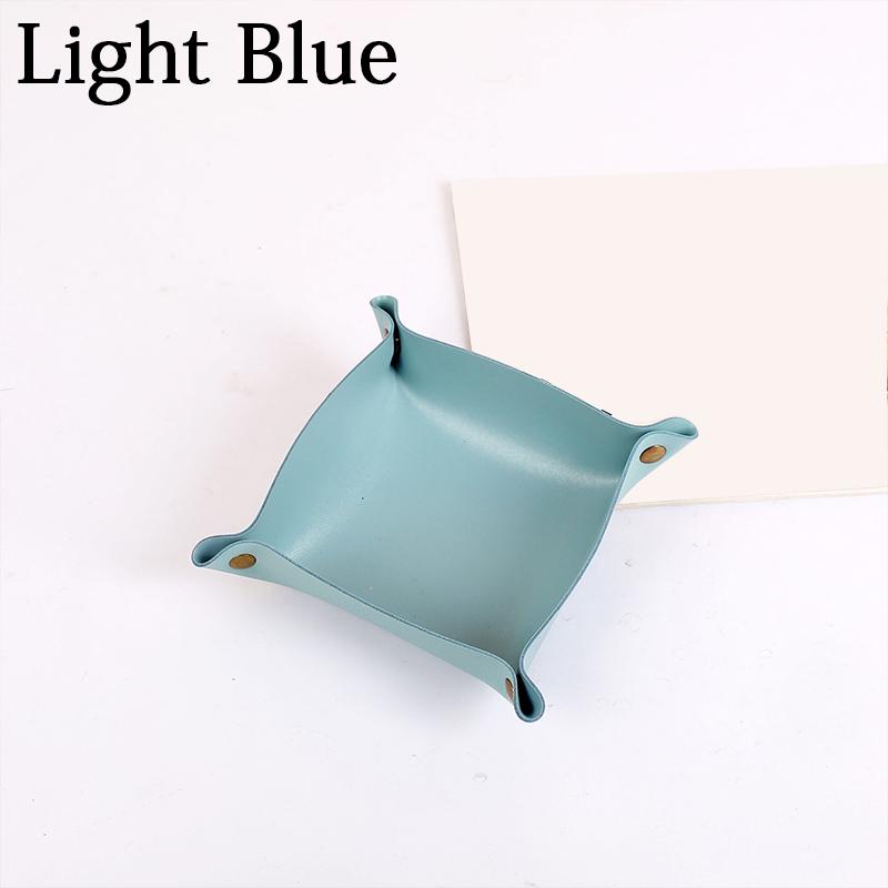 1 шт., ящик для хранения, лоток для хранения, украшение для дома, искусственная кожа, настольное хранилище, портативный