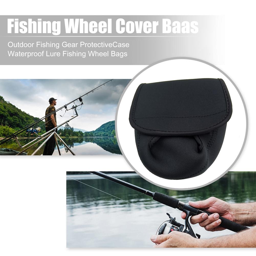 Portable Fishing Reel Bag Waterproof Neoprene Case Cover for Spinning Reel Baitcasting Wheel Shockproof Storage Bag
