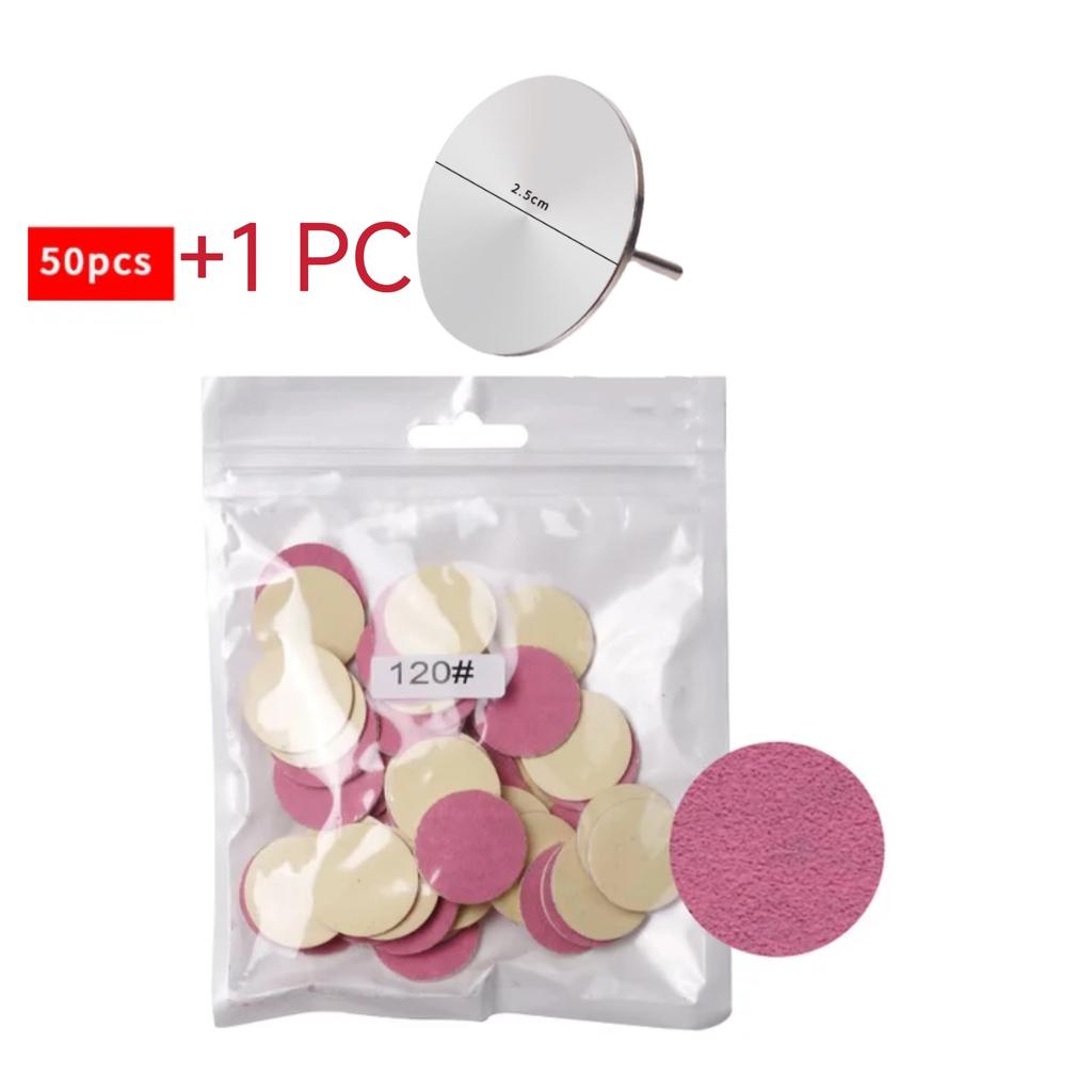 25 мм наждачная бумага для омертвевшей кожи ног, умная пилка для педикюра, гибкий шлифовальный диск, инструмент, сменные насадки, пилки для кутикулы, мозоли