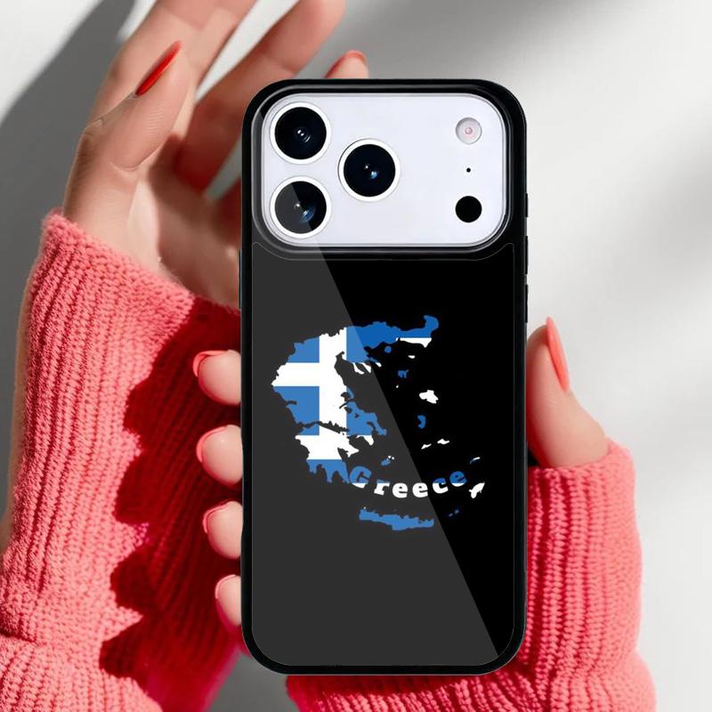 Греция Греческий Флаг Чехол для Телефона для iPhone 17 16 15 14 13 Pro Max Задняя Крышка для 12 11 Pro Coque