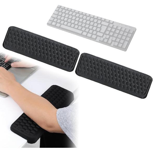 Desk Elbow Pad Memory Foam Desk EdgeRest L-Shaped Elbow Support Cushions Non-Slip Ergonomic Wrist Rests Comfort Support for Office Home Table Edge