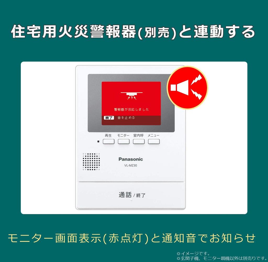 Panasonic TV Door Phone Monitor Base Unit Camera Entrance Handset Set (VL-V522L-S) VL-SZ30KL